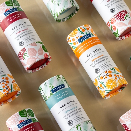 Olival Natural Raspberry tuhý deodorant bez obsahu hliníkových solí