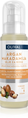 Olival Argan and Macadamia Argan Oil for hair strengthening and shine