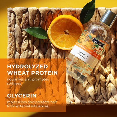 Olival Micellar Sea Buckthorn and Orange Micelārais šampūns apjomam un spīdumam