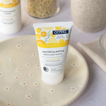 Olival Immortelle Nourishing Peeling jemný pleťový peeling pro suchou a citlivou pokožku