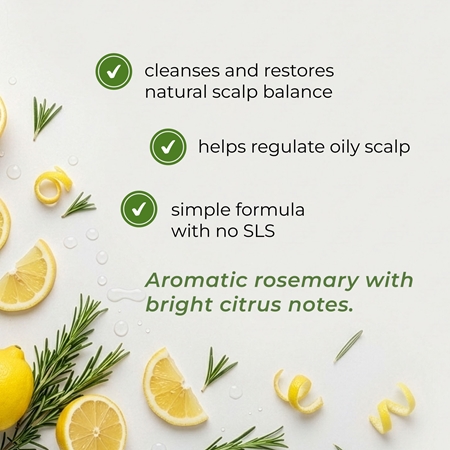 Olival Micellar Rosemary and Lemon Micelārais šampūns taukainiem matiem