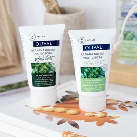 Olival Green Coffee Light Day Cream with anti-ageing effect