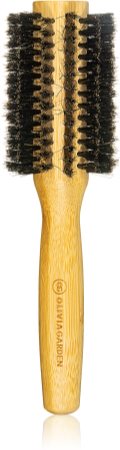 Olivia Garden Bamboo Touch kulatý kartáč na vlasy s kančími štětinami