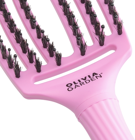 Olivia Garden Fingerbrush ThinkPink Boar & Nylon Pink Tokyo Hair Brush