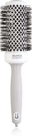 Olivia Garden Expert Shine Wavy Bristles White&Grey brosse à cheveux
