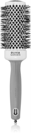 Olivia Garden Expert Shine Wavy Bristles White&Grey βούρτσα για τα μαλλιά