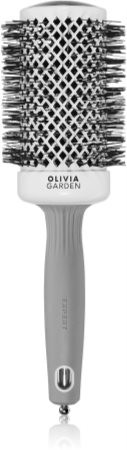 Olivia Garden Expert Shine Wavy Bristles White&Grey hairbrush