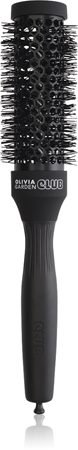 Olivia Garden Club The Glow Blowout Ceramic Round Brush Black Round Hair Brush