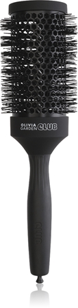 Olivia Garden Club The Glow Blowout Ceramic Round Brush Black Round Hair Brush