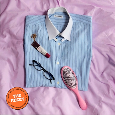 Olivia Garden Club The Reset Wet&Curly Detangling Hairbrush Flad børste Med taske