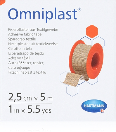 Omniplast Textile patch 2,5cm x 5m plaster