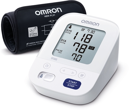 Omron M3 Comfort intelli + zdroj chytrý pažní tlakoměr