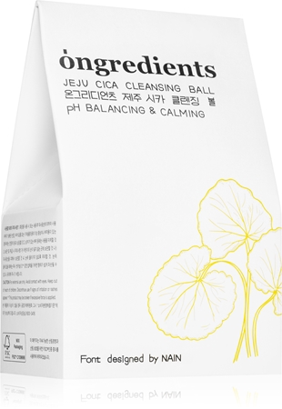 Ongredients Jeju Cica Cleansing Ball valomasis veido muilas raminamojo poveikio