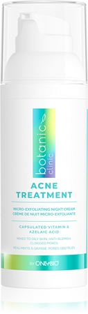 OnlyBio Botanic Clinic Acne Treatment hidratáló éjszakai krém problémás és pattanásos bőrre