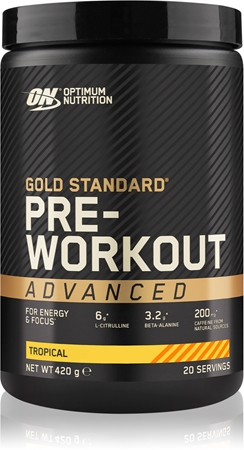 Optimum Nutrition Gold Standard Pre-Workout in Polvere, Bevanda Energetica Gusto Anguria, 330g, 30 Porzioni