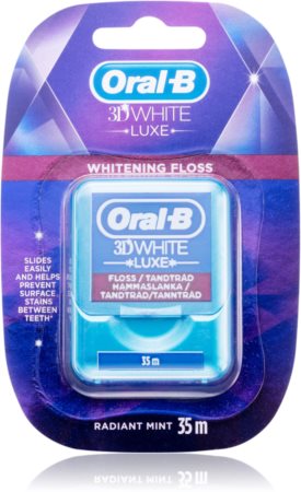 Oral B 3D White Luxe Tandtråd med voks med blegningseffekt