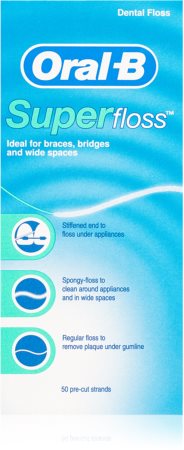 Oral B Super Floss Dentale Flosdraad voor Beugels en Implantaten