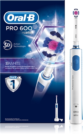 Oral-B Pro 600 D16.513 3D White elektrinis dantų šepetėlis