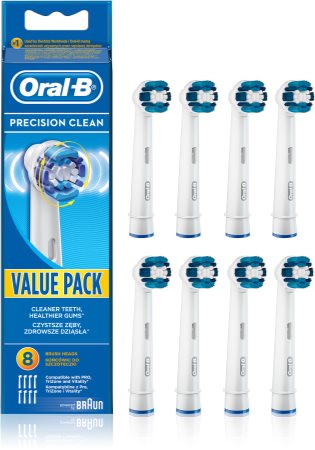 für EB Stück Precision 8 Clean Zahnbürste Ersatzkopf Oral 20 B