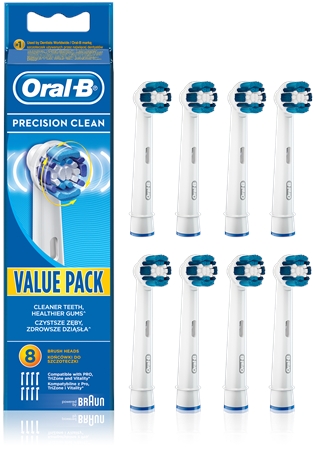 Oral B Precision Clean EB 20 têtes de remplacement pour brosse à dents 8 pcs