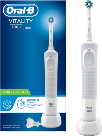 Oral B Vitality D100 Cross Action White elektrische Zahnbürste
