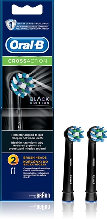 Oral B Cross Action EB 50 Black náhradné hlavice na zubnú kefku 2 ks