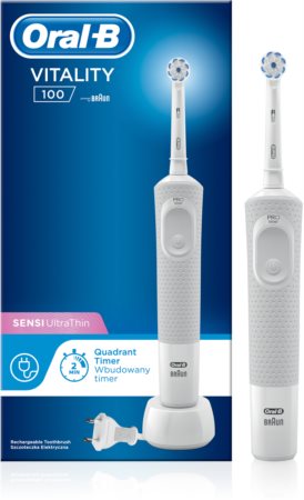 Oral B Vitality 100 Sensi UltraThin D100.413.1 White elektryczna szczoteczka do zębów