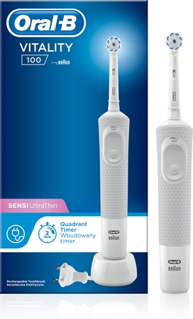 Oral B Vitality 100 Sensi UltraThin D100.413.1 White електрическа четка за зъби