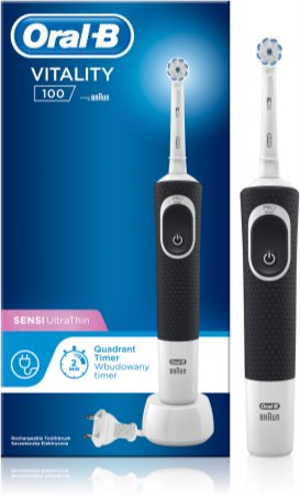 Smeltend Dekbed marionet Oral B Vitality 100 Sensi UltraThin D100.413.1 Black Elektrische  Tandenborstel | notino.nl