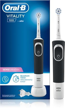 Oral B Vitality 100 Sensi UltraThin D100.413.1 Black Elektrische Tandenborstel