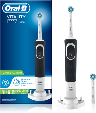 Oral B Vitality 150 Cross Action D100.424.1 Black ηλεκτρική οδοντόβουρτσα
