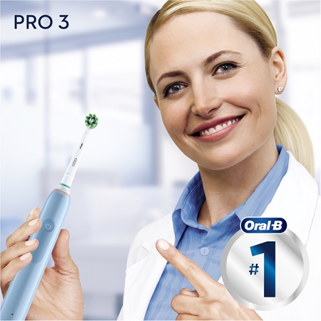 Oral B Pro 3 3000 Cross Action Blue Elektrisk tandbørste