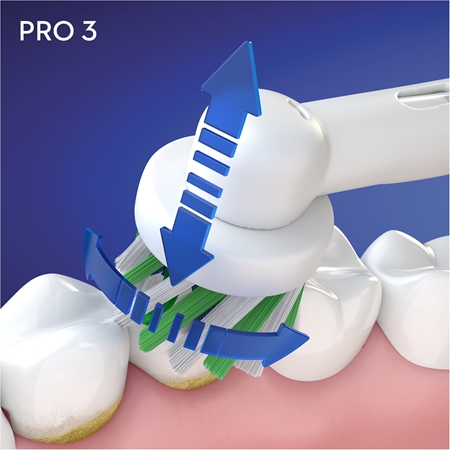 Oral B Pro 3 3000 Cross Action Blue Elektrisk tandbørste