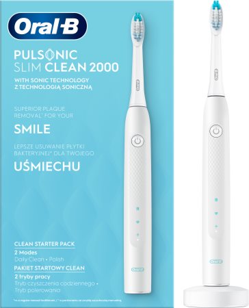 Oral B Pulsonic Slim Clean 2000 White cepillo de dientes eléctrico sónico