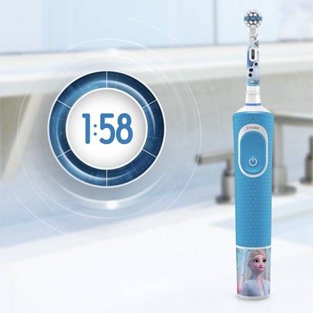 Oral B Vitality Kids 3+ Frozen escova de dentes eléctrica (com estojo) para crianças
