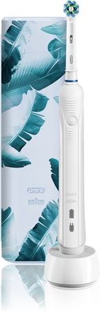 Oral B Pro 1 750 Cross Action White elektrische Zahnbürste + Etui
