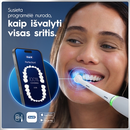 Oral-B iO6 elektrinis dantų šepetėlis su krepšeliu