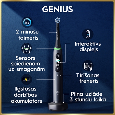 Oral-B iO9 2 zobu birstu komplekts ar uzlādes futrāli