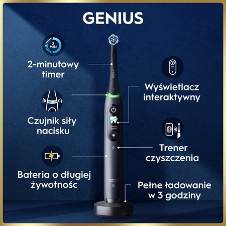 Oral-B iO9 zestaw 2 szczoteczek do zębów z ładowalnym etui