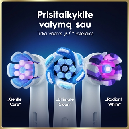 Oral-B iO9 2 dantų šepetėlių rinkinys su įkrovimo dėklu