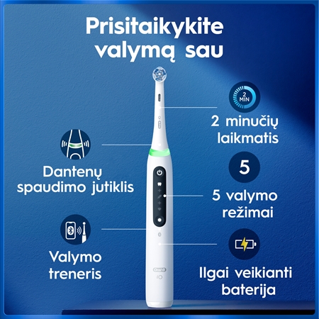 Oral-B iO5 elektrinis dantų šepetėlis su krepšeliu