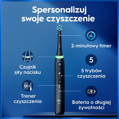 Oral-B iO5 elektryczna szczoteczka do zębów z futerałem