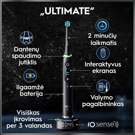 Oral-B iO10 elektrinis dantų šepetėlis