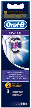 Oral B 3D White EB 18 têtes de remplacement pour brosse à dents 2 pcs