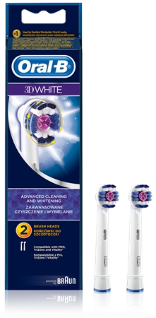 Oral B 3D White EB 18 têtes de remplacement pour brosse à dents 2 pcs