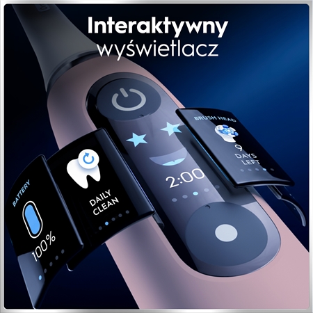 Oral-B iO6 Connected Coach zestaw szczoteczek do zębów i wymiennych końcówek z futerałem