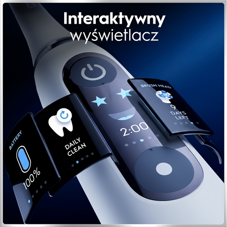 Oral-B iO6 Connected Coach zestaw szczoteczek do zębów i wymiennych końcówek z futerałem