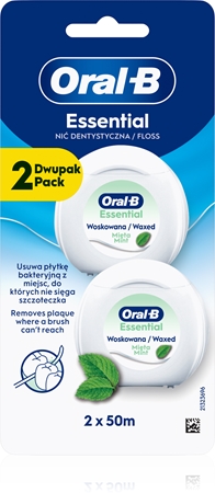 Oral-B Essential Floss Mint Waxed Dental Floss with Mint Flavor
