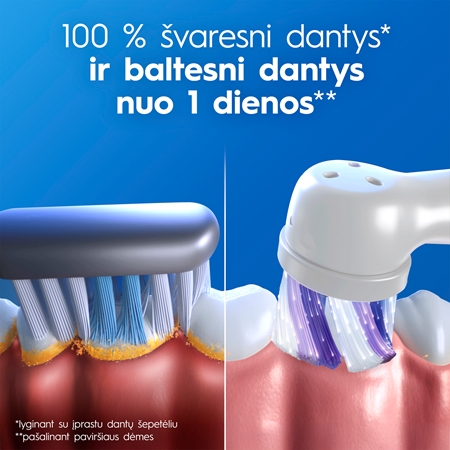 Oral-B iO3 Clean & White elektrinis dantų šepetėlis
