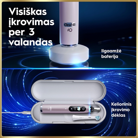 Oral-B iO 9 elektrinis dantų šepetėlis su įkrovimo dėklu